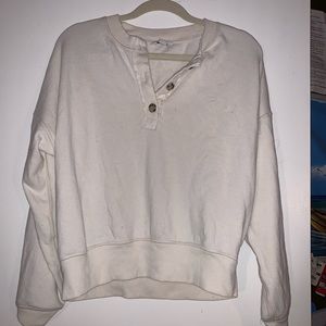White button up sweater shirt from American eagle